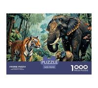 Mundo Animal Puzzle 1000 Pieces Cadeau Unique Jeu Éducatif Challenge Toy À De Qualité Supérieure Peinture Art Pour Adultes Et Enfants À Partir De 12 ANS 70x50cm/1000pcs
