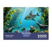 Mundo Animal Puzzle 1000 Pieces Cadeau Unique Jeu Éducatif Challenge Toy À De Qualité Supérieure Peinture Art Pour Adultes Et Enfants 70x50cm/1000pcs