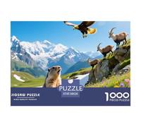 Mundo Animal Puzzle 1000 Pieces Cadeau Unique Jeu Éducatif Challenge Toy À De Qualité Supérieure Peinture Art Pour Adultes Et Enfants À Partir De 12 ANS 38x26cm/1000pcs