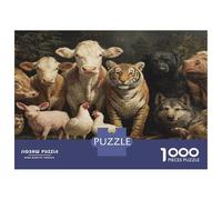 Mundo Animal Puzzle 1000 Piezas Grupo Animales de Granja - Cartón Resistente & Puzzle para Adultos 38x26cm/1000pcs Puzzle Pasatiempos Creativos