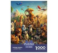 Mundo Animal Puzzle De Papel 1000 Piezas animación Colorido Idea De Regalo para Ella O Él para Adultos Y Niños 38x26cm/1000pcs