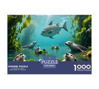 Mundo Animal Puzzles 1000 Pieces Cadeau Unique Jeu Éducatif Challenge Toy À De Qualité Supérieure Peinture Art Pour Adultes Et Enfants À Partir De 12 ANS 38x26cm/1000pcs