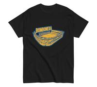 Mundo Avios Club Atlético Boca Juniors. CABJ. Buenos Aires, Argentina. Camiseta de algodón 100%, Estampado en Frente y Espalda. CAM1213. (FR/ES, Letras, M, Regular, Regular, Negra)