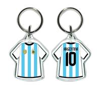 Mundo Avios Llavero de la selección Argentina. Diseño a doble cara, con la camiseta de la selección argentina de fútbol. LLA0912. (Argentina 10)
