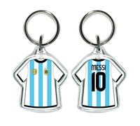 Mundo Avios Llavero de la selección Argentina. Diseño a doble cara, con la camiseta de la selección argentina de fútbol. LLA0912. (Messi 10)