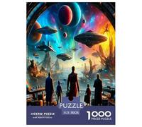 Mundo Ciencia ficción Puzzle De 1000 Piezas, Juego Educativo, Desafío, Clásicos para Adultos Y Niños A Partir De 12 Años Rompecabezas Familiar - Decoración del Hogar 38x26cm/1000pcs