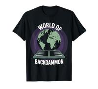 Mundo de Backgammon Globo y Diseño de Tablero Camiseta