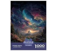 Mundo de la fantasía Puzzle Regalo Creativo Decoración del Hogar 1000 Piezas Valley of The Sacred Realm Rompecabezas Imposible Juguetes Desafiantes para Adultos 52x38cm/1000pcs
