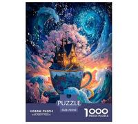 Mundo de la Taza de Té Puzzle 1000 Piezas, Moderno DIY,Entretenimiento Creativo para Adultos Y Niños Mayores De 12 Años Imposible Rompecabezas - Decoración del Hogar 70x50cm/1000pcs
