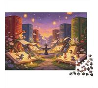 Mundo de Libro de Cuentos Puzzle de 1000 Piezas Papel para Adultos Estilo Ilustración Fantasía Juego de Puzzle 1000 Piezas Relajante Decorativo Regalo 38x26cm/1000pcs