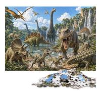 Mundo de los Dinosaurios Puzzle de Madera 1000 Piezas, Juego de Mesa