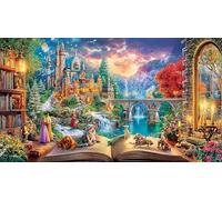 Mundo del Libro Puzzle de 1000 Piezas de Papel Reciclado - Juego Extremadamente diFícil Actividad para casa para Adultos 38x52/1000pcs