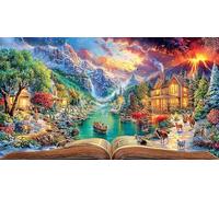 Mundo del Libro Puzzle de 1000 Piezas de Papel Reciclado - Juego Extremadamente diFícil Actividad para casa para Adultos 38x52/1000pcs