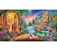 Mundo del Libro Puzzle de 1000 Piezas de Papel Reciclado - Juego Extremadamente diFícil Actividad para casa para Adultos 38x52/1000pcs