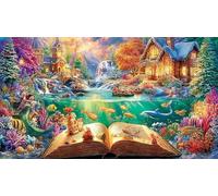 Mundo del Libro Puzzle de 1000 Piezas de Papel Reciclado - Juego Extremadamente diFícil para Adultos Actividad para casa 75x50/1000pcs