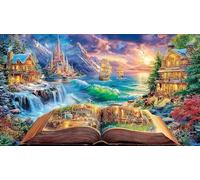 Mundo del Libro Puzzle de 1000 Piezas - Juego edugatoivo diFícil & Estimulante Regalo para Adultos y niños 38x26/1000pcs