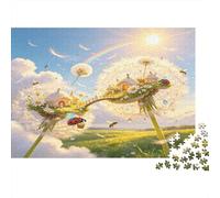 Mundo Fantasía de Diente de León Puzzle de 1000 Piezas Papel Juego de Puzzle 1000 Piezas Escena Rural Relajación Regalo Familiar 38x26cm/1000pcs