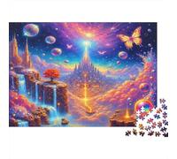 Mundo Fantástico Puzzle de 1000 Piezas Cascada de Colores Puzzle para Adultos Relajación Decoración Hogar Regalo 70x50cm/1000pcs