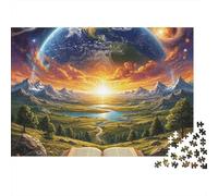 Mundo Fantástico Puzzle de 1000 Piezas Puzzle para Adultos Papel Paisaje Cósmico Relajación Decoración Hogar Regalo 52x38cm/1000pcs