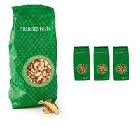 Mundo Feliz - Nueces de Brasil ecológicas enteras, 2 bolsas de 500 g & Nueces orgánicas partidas por la mitad, 3 bolsas de 300 g
