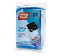 Mundo Floral Estropajos salvauñas de Fibra Azul Que no Rayan. Pack 2 uds. Especial Limpieza de vitrocerámicas u Otras Superficies sin rayar.