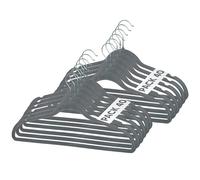 Mundo Home 40X Perchas de Terciopelo Gris para Ropa - Perchas con Ranura para Hombro y Gancho Giratorio 360º - Perchas para Pantalones, Camisa, Vestidos - Colgadores de Ropa Antideslizante