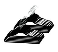 Mundo Home 40X Perchas de Terciopelo Negro para Ropa - Perchas con Ranura para Hombro y Gancho Giratorio 360º - Perchas para Pantalones, Camisa, Vestidos - Colgadores de Ropa Antideslizante