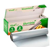 Mundo Home Papel Aluminio 29cm x 1200 gr - Papel Aluminio Industrial Profesional Resistente a Altas Temperaturas - Ideal Caterings, Fiestas, Eventos y Peluquerías - Incluye Sierra para Cortar (2Uds)
