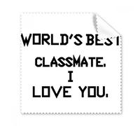 Mundo Mejor classmateï ¼ œi Love You. Temporada de graduación regalo gamuza de gafas paño de limpieza Limpiador para pantalla de teléfono 5 unidades