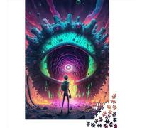 Mundo Monstruoso de 1000 Piezas, Rompecabezas Cuadrados de 3 Piezas para Adultos y Rompecabezas de Madera, Juego Educativo de 1000 Piezas (75x50cm)