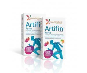 Mundo Natural Artifin Forte Polvo - Pack Ahorro 2 x 15 Sobres - Con Colágeno, Glucosamina, Condroitina, Ácido Hialurónico, Vitamina D y Magnesio - Para Apoyo Articulaciones y Huesos
