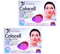 Mundo Natural Colacell - Pack Ahorro 2 x 30 Sobres - Con Colágeno Hidrolizado, Ácido Hialurónico, Vitamina C y Selenio - Sin Gluten - Ayuda al Mantenimiento de las Articulaciones y Cartílagos