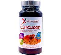 Mundo Natural Curcusan 60 Cápsulas - Suplemento Antiinflamatorio con Cúrcuma de Alta Biodisponibilidad, Vitamina C y Vitamina D3 - Alivio del Dolor Articular y Muscular - Antioxidante