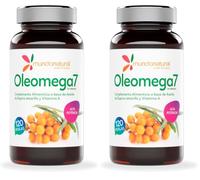 Mundo Natural - Oleomega 7 120 Perlas | Aceite de Espino Amarillo 33% Omega 7 + Vitamina A | Ayuda al mantenimiento de Mucosas y Piel (Paquete de 2)