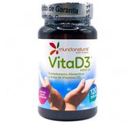 Mundo Natural Vita D3 4000 UI 120 Perlas - Con Vitamina D3 - Contribuye al Mantenimiento de los Huesos y Sistema Inmunitario