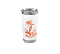 Mundo submarino con corales - sirena Vaso térmico de acero inoxidable de doble pared