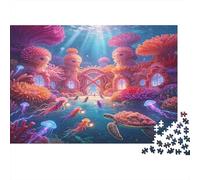 Mundo Submarino de Coral Fantástico Puzzle de 1000 Piezas Papel para Adultos Vida Marina Misteriosa Juego para Familia Relajación Decoración Hogar Regalo 38x26cm/1000pcs