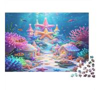Mundo Submarino Estrella de Mar Puzzle de 1000 Piezas Papel Adultos Escena de Coral Colorido Puzzle para Adultos Relajación Hogar Regalo 38x26cm/1000pcs