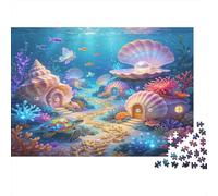 Mundo Submarino Fantástico Puzzle de 1000 Piezas Papel Adultos Conchas Coloridas Corales Relajación Decoración Regalo Hogar 70x50cm/1000pcs