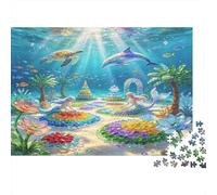 Mundo Submarino Fantástico Puzzle de 1000 Piezas Papel para Adultos Jardín de Coral de Ensueño Juego de Puzzle 1000 Piezas Relajación Enfoque Decoración del Hogar Regalo 70x50cm/1000pcs
