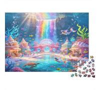 Mundo Submarino Fantástico Puzzle de 1000 Piezas Papel para Adultos Palacio Oceánico Arcoíris de Cuento Juego de Puzzle 1000 Piezas Relajación Hogar Regalo 70x50cm/1000pcs