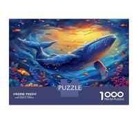 Mundo Submarino Puzzle 1000 Piezas De Cartón Grueso Ballena Coral Conjunto De Rompecabezas Anti Estrés Adultos para Actividad Fuzzle Después De La Escuela como Regalo Original 70x50cm/1000