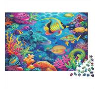 Mundo Submarino Puzzle 1000 Piezas De Cartón Grueso Conjunto De Rompecabezas Anti Estrés Adultos para Actividad Fuzzle Después De La Escuela como Regalo Original 70x50cm/1000pcs