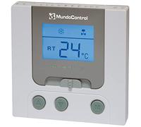 Mundocontrol - Termostato Digital | 86 x 86 x 23,5 mm | Rango Consigna 5 a 35° C | Protección IP30