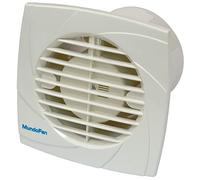 Mundofan - Extractor Extra Plano para Baño sin Placa Antiretorno | Diámetro 100 mm | 220-240V | Cuerpo ABS Plástico