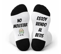 mundohuevo Calcetines Divertidos Hombre Fútbol “No molestar, estoy viendo al Betis” - Regalo Original para Fans del Real Betis, Cumpleaños o Navidad