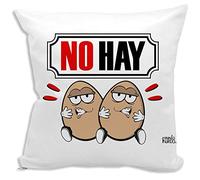 mundohuevo Cojin Decorativo, Original y Personalizado para Regalo, con Expresiones y Frases graciosas. Incluye Relleno. No Hay Huevos. 42,5 X 42,5 cm. Cojines con Agradable Tacto de Algodon.
