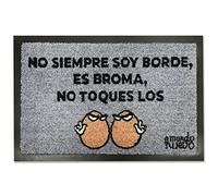 mundohuevo: Felpudo Original Siempre Soy Borde, es Broma, no toques los Huevos. Fibra de Coco sintético. 60x40 cm