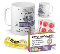 mundohuevo Kit regalo personalizado | Ya tienes 60 y no los aprentas + Caramelos divertidos + Pulsera sorpresa | Regalo divertido, original y único para 60 cumpleaños.