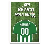 mundohuevo. Lámina personalizada| Lámina con frase “Ser Bético mola un huevo (con el texto que tu quieras) | Bético| Fútbol| Deporte | Regalo único y divertido. | A4 (21X29,7).